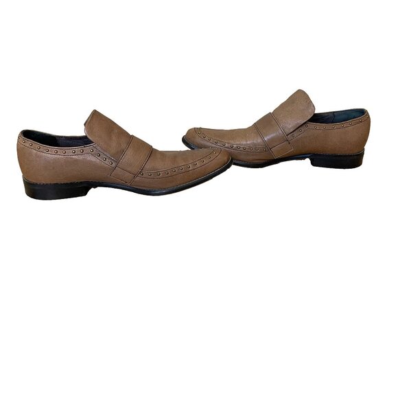 JOHN FLUEVOG Vintage Picnic Chianti Studded Monk Strap Tan Leather Size 7 - Picture 6 of 11